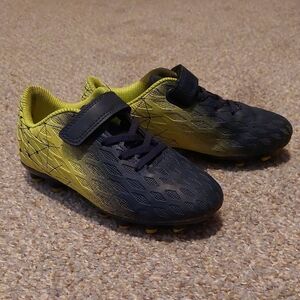 Kids Black and Yellow Soccer Shoes